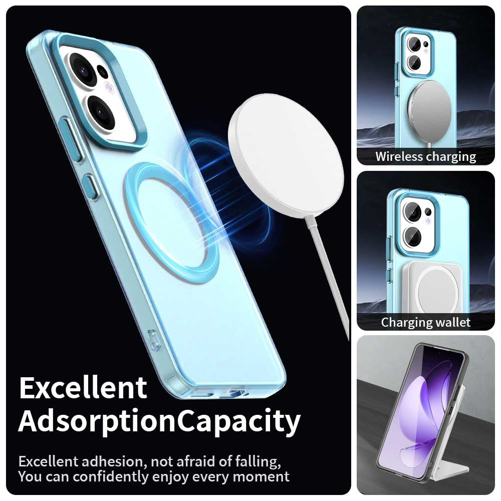 Husa MagSafe pentru Oppo Reno13 FS 5G / Reno13 F 4G / Reno13 F, Techsuit, CandyCase, Albastra