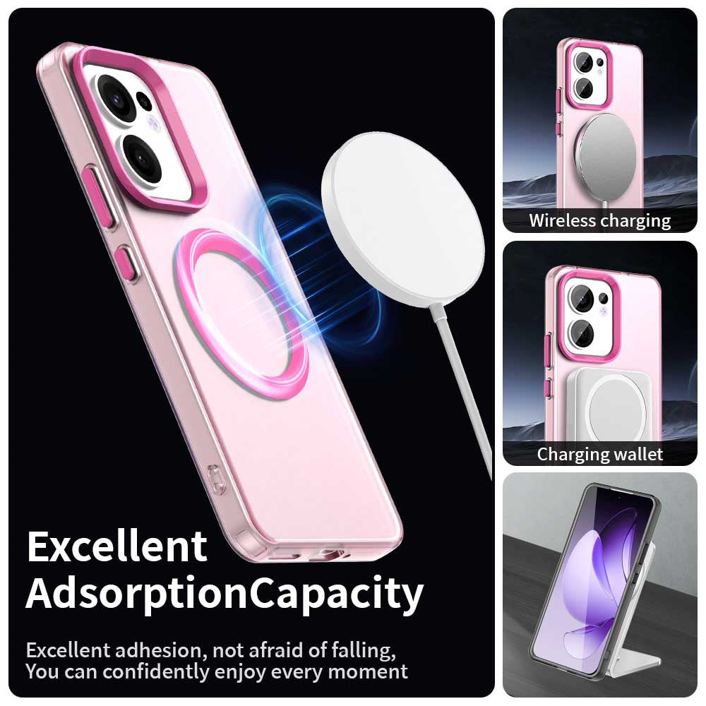 Husa MagSafe pentru Oppo Reno13 FS 5G / Reno13 F 4G / Reno13 F, Techsuit, CandyCase, Roz