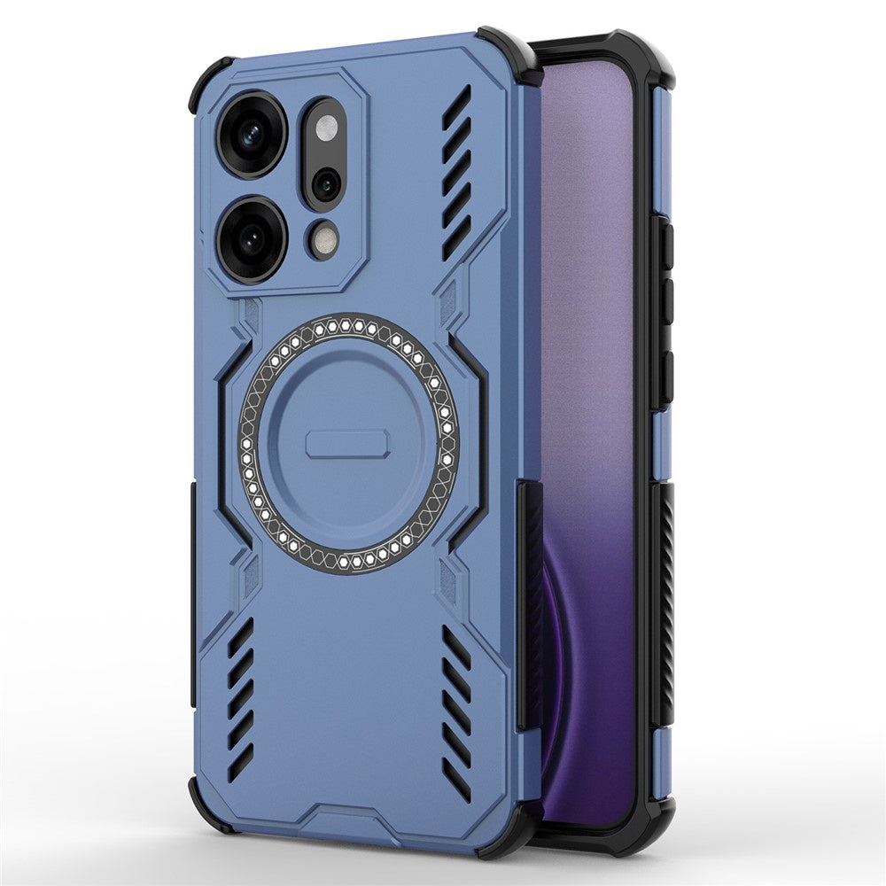 Husa MagSafe pentru Oppo Reno14 Pro, Techsuit, ArmorMag, Albastra