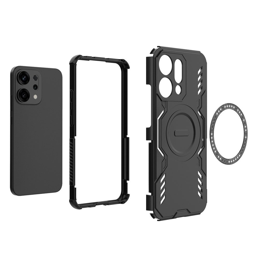 Husa MagSafe pentru Oppo Reno14, Techsuit, ArmorMag, Neagra