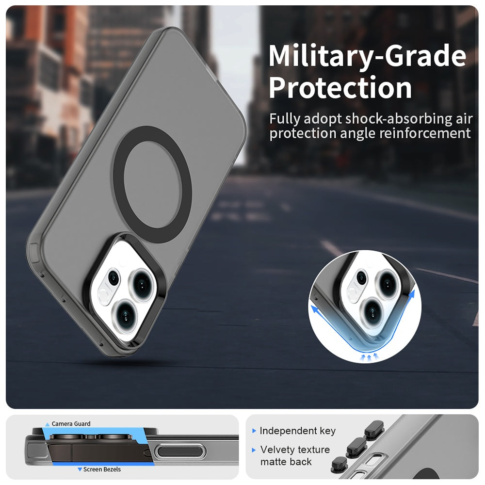 Husa MagSafe pentru Oppo Reno14, Techsuit, CandyCase, Neagra