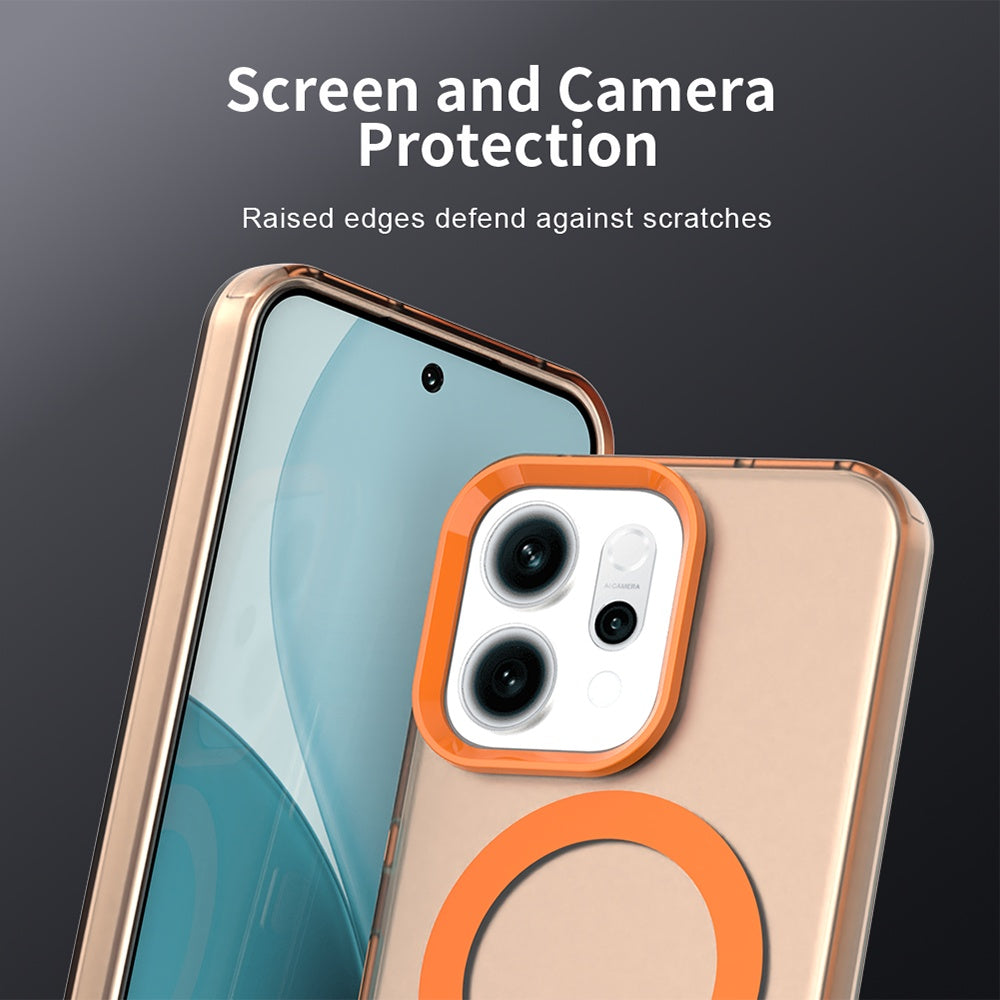 Husa MagSafe pentru Oppo Reno14, Techsuit, CandyCase, Portocalie