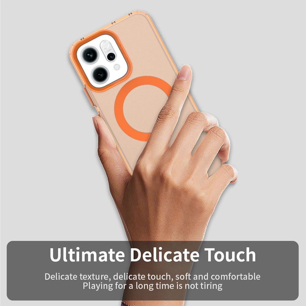 Husa MagSafe pentru Oppo Reno14, Techsuit, CandyCase, Portocalie