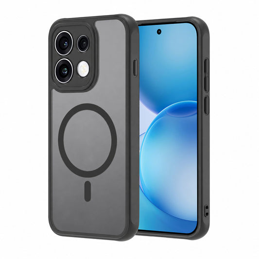 Husa MagSafe pentru Oppo Reno16 Pro, Techsuit, HaloFrost II, Neagra