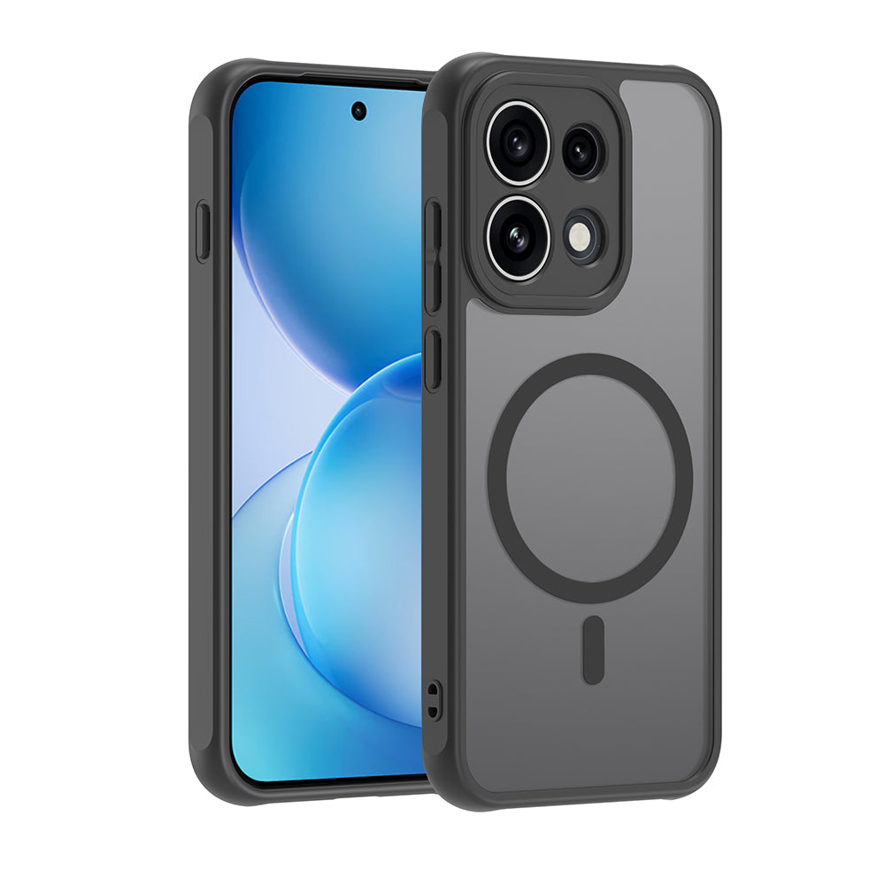 Husa MagSafe pentru Oppo Reno16 Pro, Techsuit, HaloFrost II, Neagra