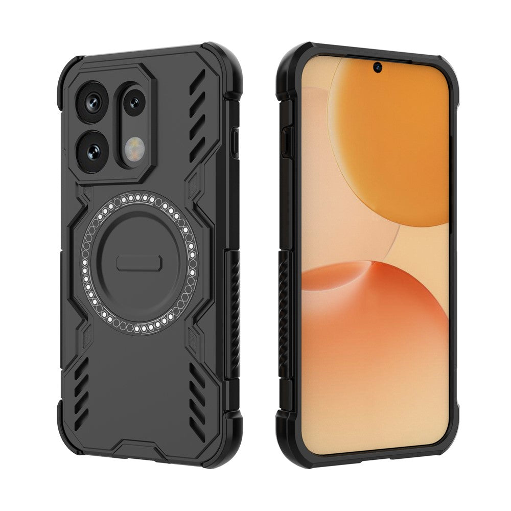 Husa MagSafe pentru Oppo Reno16 / Reno16 Pro, Techsuit, ArmorMag, Neagra