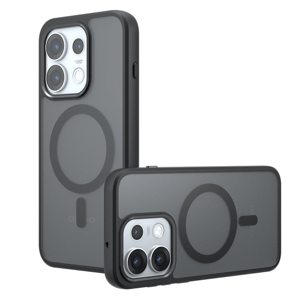 Husa MagSafe pentru Oppo Reno16, Techsuit, PureFrost, Neagra Satinata