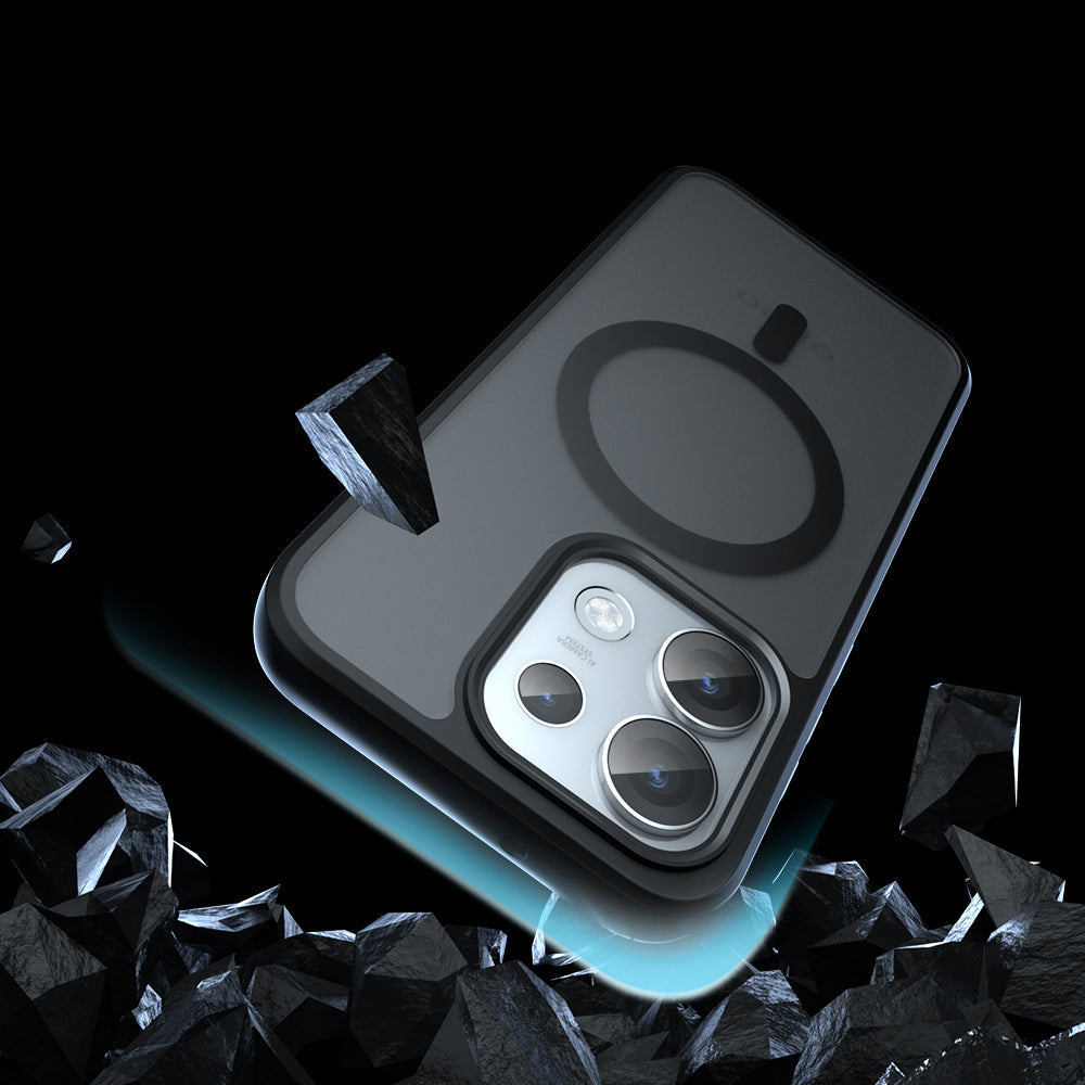Husa MagSafe pentru Oppo Reno16, Techsuit, PureFrost, Neagra Satinata