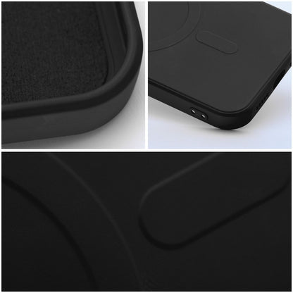 Husa MagSafe pentru Samsung Galaxy A36 A366, OEM, Silicone Mag, Neagra