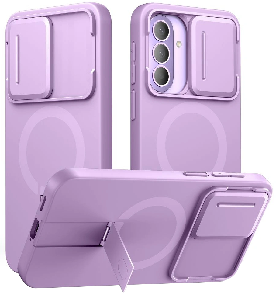 Husa MagSafe pentru Samsung Galaxy A57 5G, Tech-Protect, Kevlar Aura, Violet