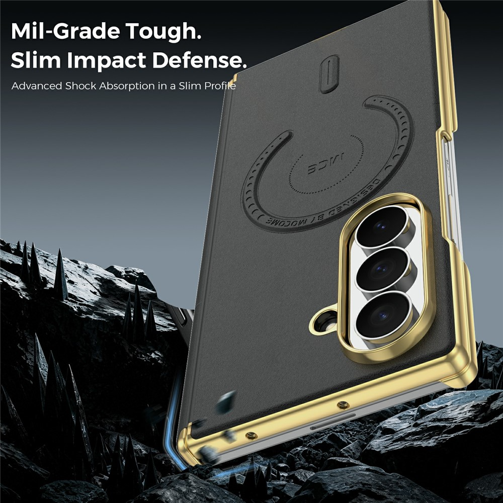Husa MagSafe pentru Samsung Galaxy Z Fold8 Ultra F976, OEM, Electroplated, Neagra