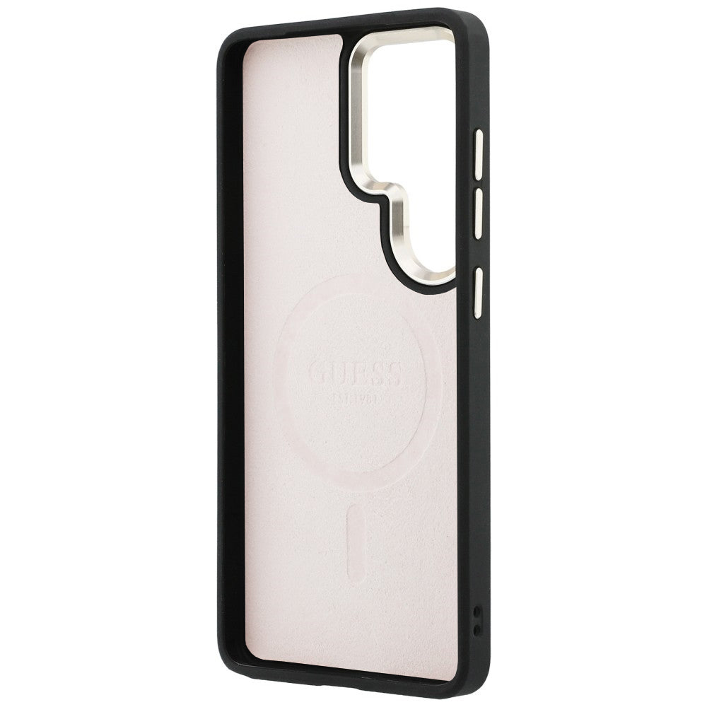 Husa MagSafe pentru Samsung Galaxy S26 Ultra S948, Guess, 4G Embossed Ring, Roz