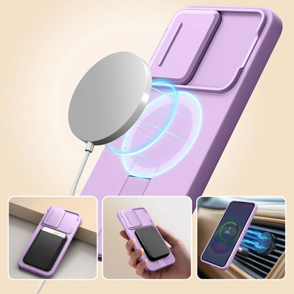 Husa MagSafe pentru Samsung Galaxy A57 5G, Tech-Protect, Kevlar Aura, Violet