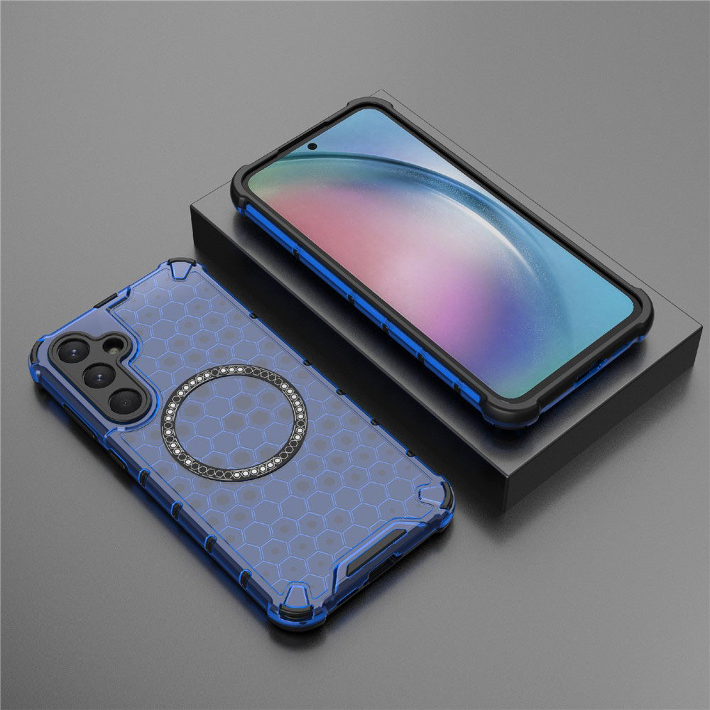 Husa MagSafe pentru Samsung Galaxy A26 A266, Techsuit, HoneyComb Shield, Albastra