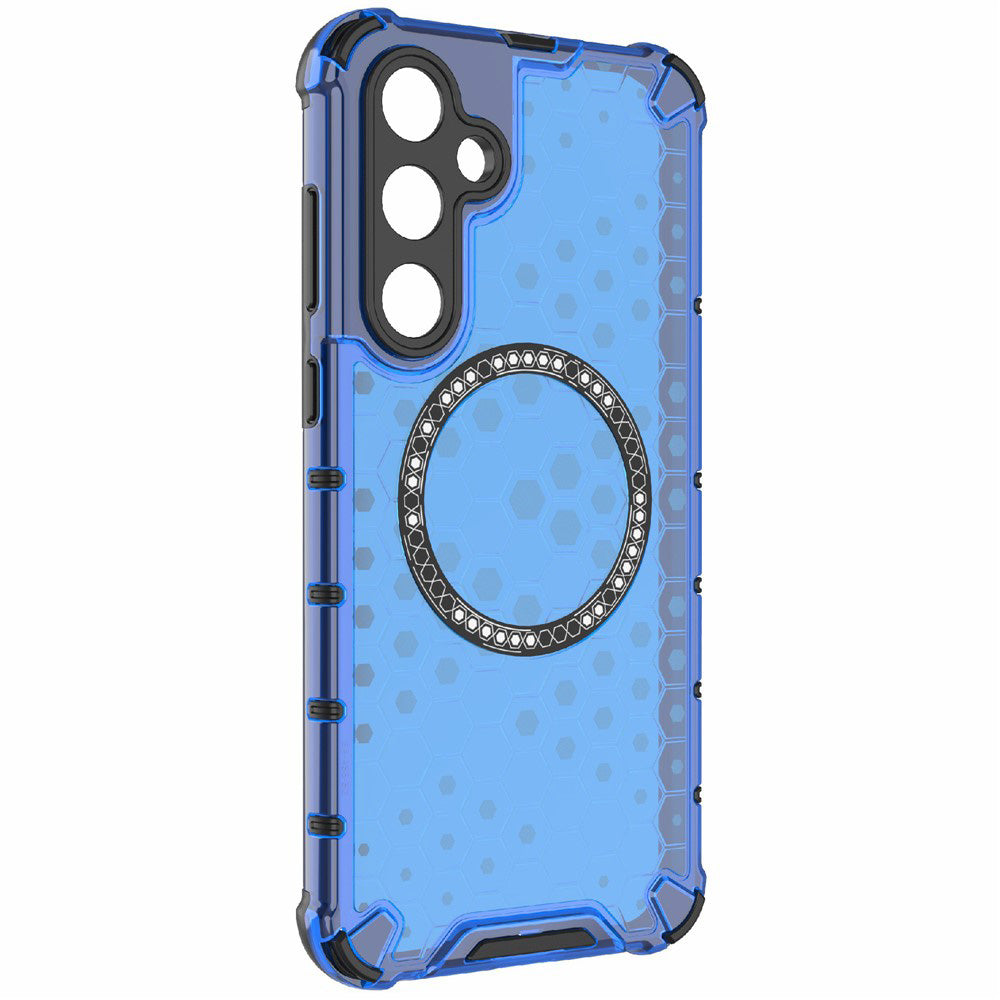 Husa MagSafe pentru Samsung Galaxy A26 A266, Techsuit, HoneyComb Shield, Albastra