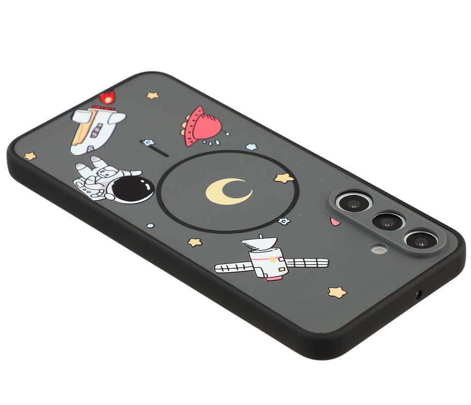 Husa MagSafe pentru Samsung Galaxy S26 Ultra S948, OEM, Cartoon Astronaut, Gri