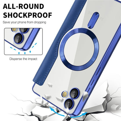 Husa MagSafe pentru Samsung Galaxy A05 A055, Techsuit, SmartMag Book, Albastra