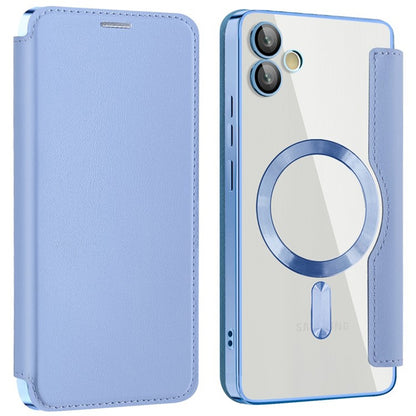 Husa MagSafe pentru Samsung Galaxy A05 A055, Techsuit, SmartMag Book, Bleu