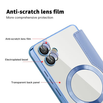 Husa MagSafe pentru Samsung Galaxy A05 A055, Techsuit, SmartMag Book, Bleu