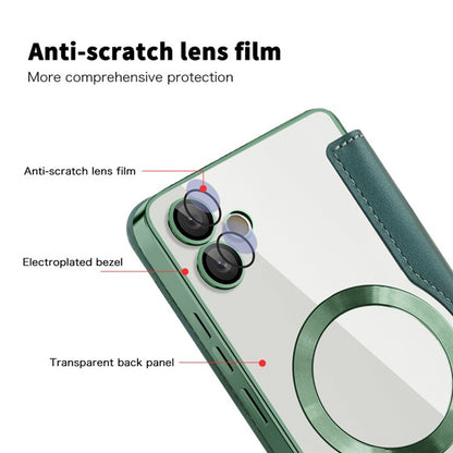 Husa MagSafe pentru Samsung Galaxy A05 A055, Techsuit, SmartMag Book, Verde