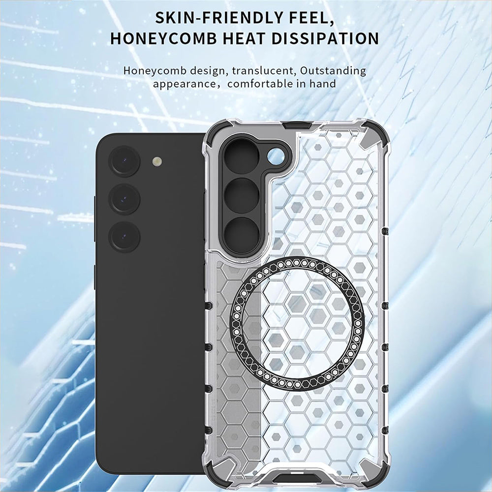 Husa MagSafe pentru Samsung Galaxy A05s A057, Techsuit, HoneyComb Shield, Alba