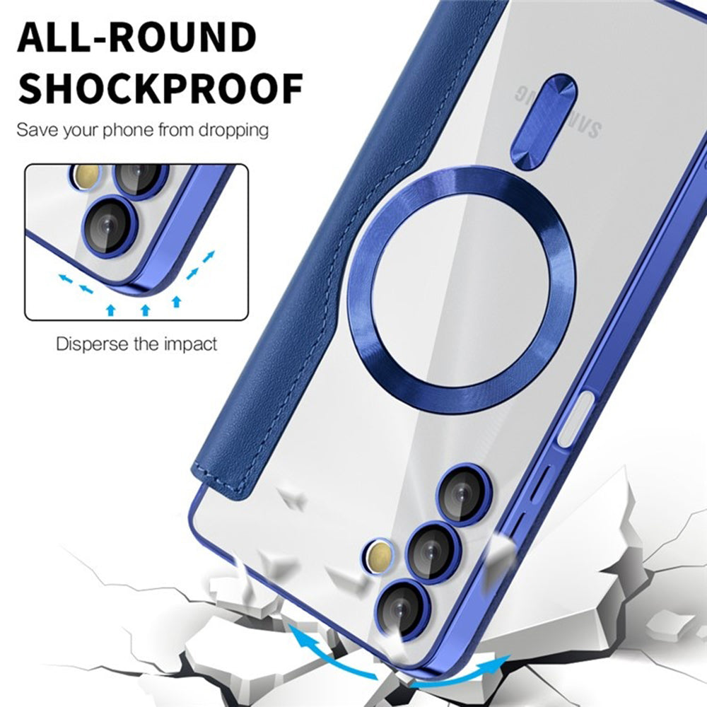 Husa MagSafe pentru Samsung Galaxy A05s A057, Techsuit, SmartMag Book, Albastra