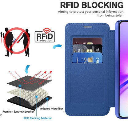 Husa MagSafe pentru Samsung Galaxy A05s A057, Techsuit, SmartMag Book, Albastra