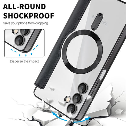Husa MagSafe pentru Samsung Galaxy A05s A057, Techsuit, SmartMag Book, Neagra