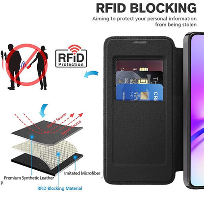 Husa MagSafe pentru Samsung Galaxy A05s A057, Techsuit, SmartMag Book, Neagra