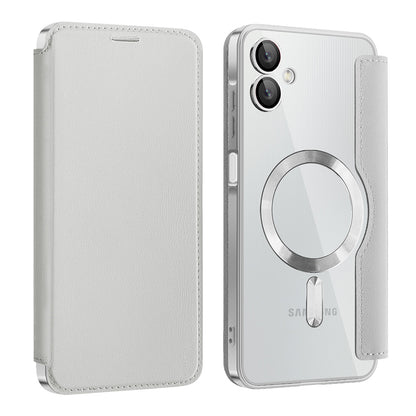 Husa MagSafe pentru Samsung Galaxy A06 A065, Techsuit, SmartMag Book, Gri