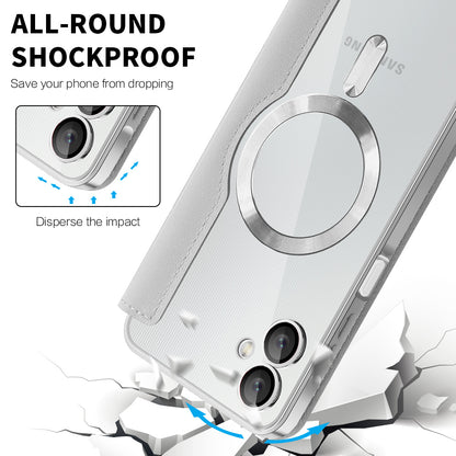 Husa MagSafe pentru Samsung Galaxy A06 A065, Techsuit, SmartMag Book, Gri