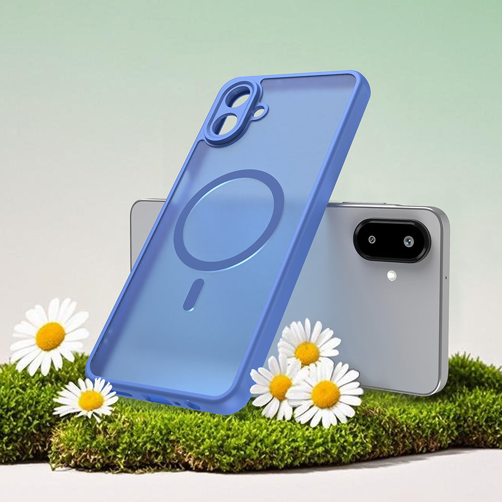 Husa MagSafe pentru Samsung Galaxy A07 4G A075, Techsuit, HaloFrost II, Albastra