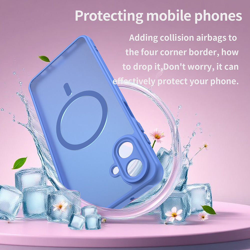 Husa MagSafe pentru Samsung Galaxy A07 4G A075, Techsuit, HaloFrost II, Albastra