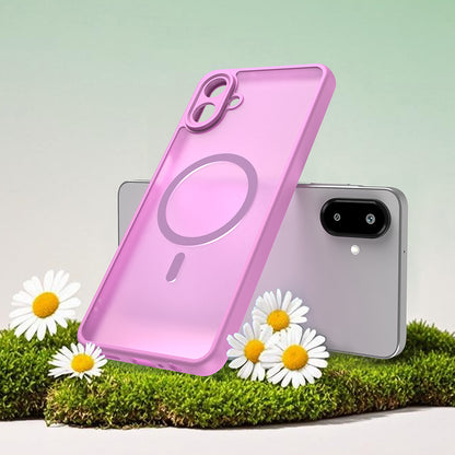 Husa MagSafe pentru Samsung Galaxy A07 4G A075, Techsuit, HaloFrost II, Roz