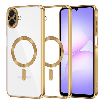 Husa MagSafe pentru Samsung Galaxy A07 4G A075, Techsuit, Luxury Crystal, Aurie