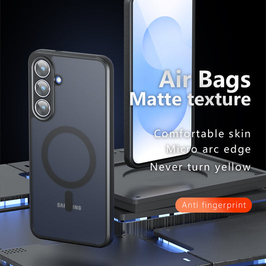 Husa MagSafe pentru Samsung Galaxy A07 4G A075, Techsuit, PureFrost, Neagra Satinata