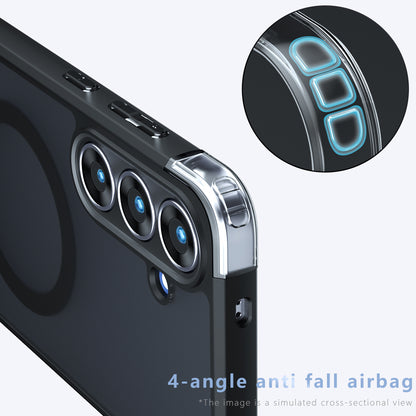 Husa MagSafe pentru Samsung Galaxy A07 4G A075, Techsuit, PureFrost, Neagra Satinata