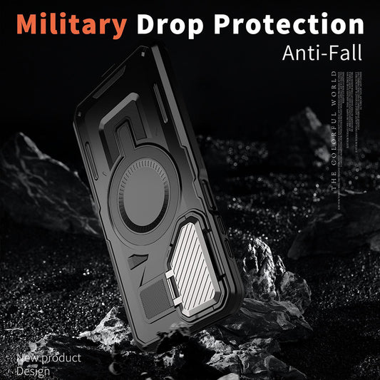 Husa MagSafe pentru Samsung Galaxy A15 5G A156 / A15 A155, Techsuit, CamVault, Neagra
