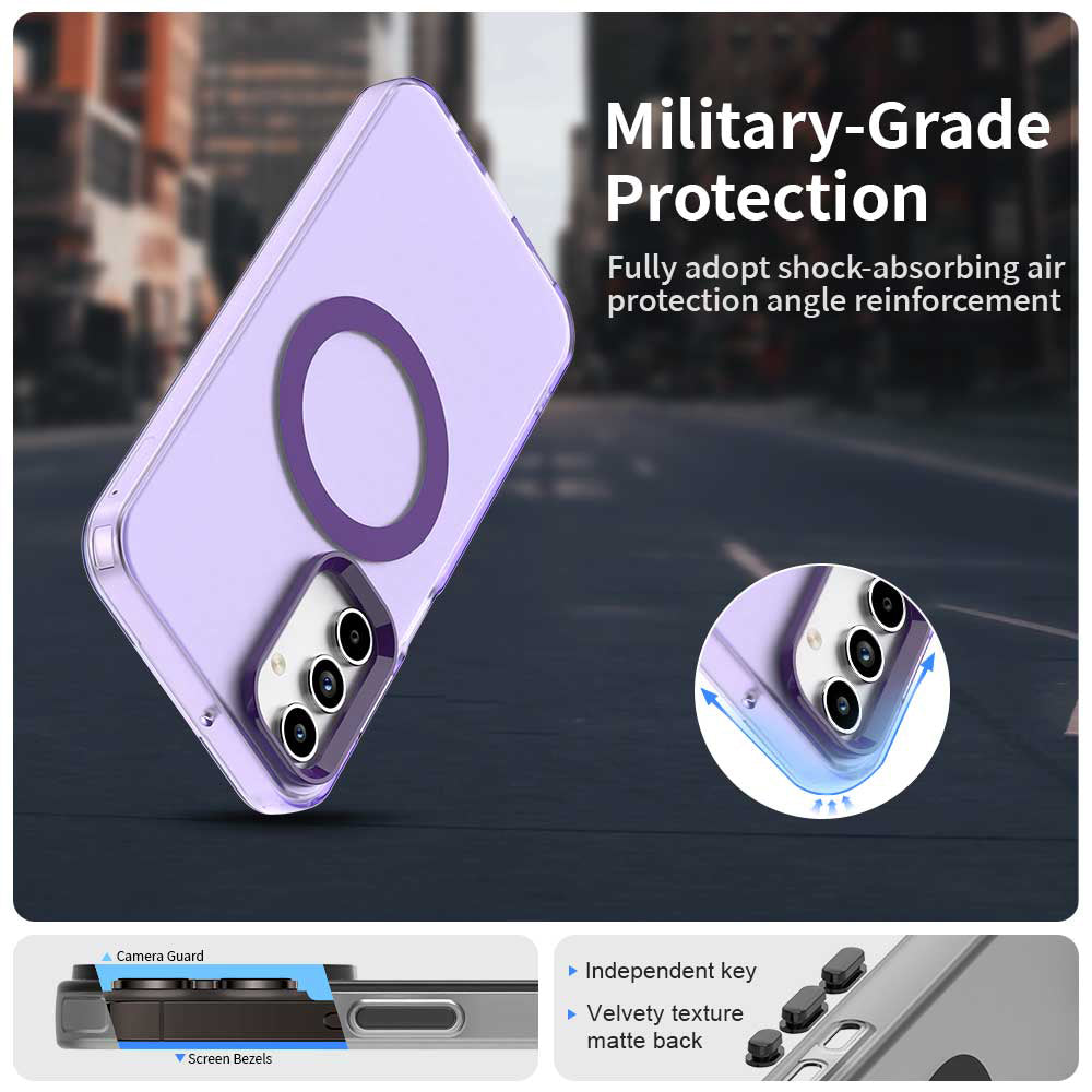 Husa MagSafe pentru Samsung Galaxy A15 5G A156 / A15 A155, Techsuit, CandyCase, Mov