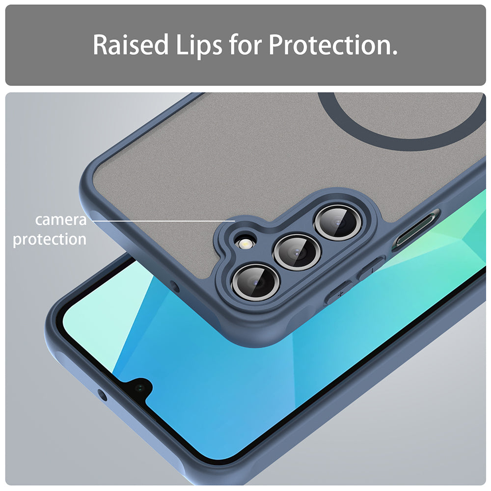 Husa MagSafe pentru Samsung Galaxy A16 5G A166 / A16 4G A165, Techsuit, HaloFrost II, Bleumarin