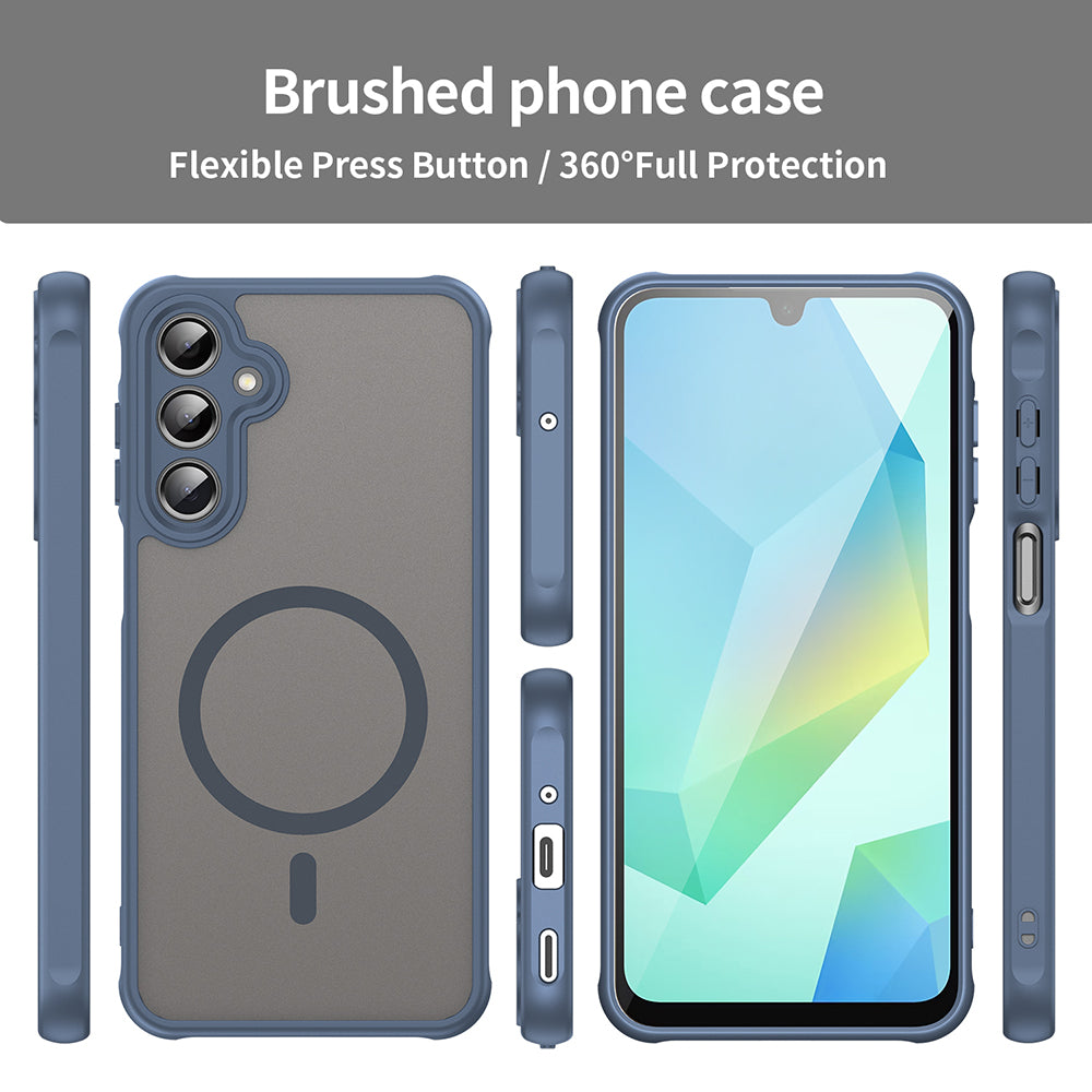 Husa MagSafe pentru Samsung Galaxy A16 5G A166 / A16 4G A165, Techsuit, HaloFrost II, Bleumarin