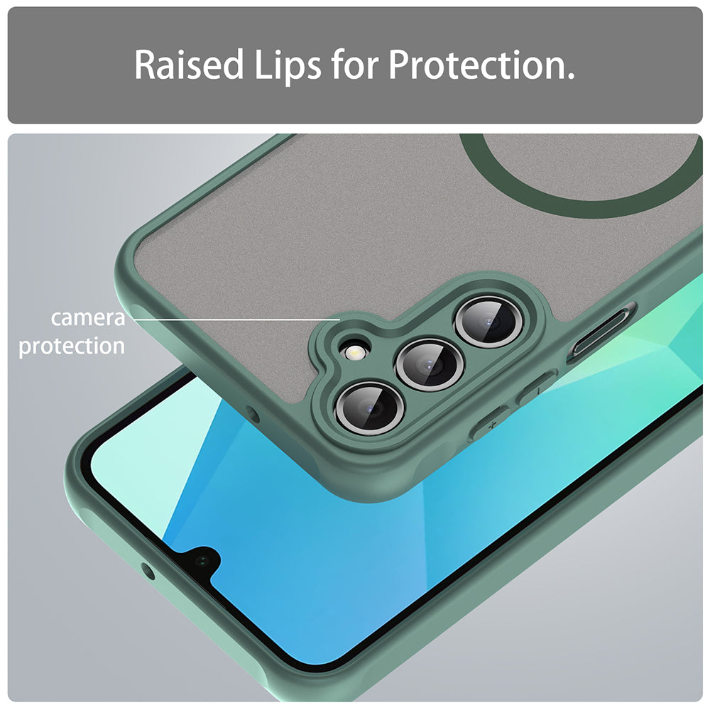 Husa MagSafe pentru Samsung Galaxy A16 5G A166 / A16 4G A165, Techsuit, HaloFrost II, Verde