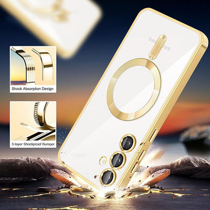 Husa MagSafe pentru Samsung Galaxy A16 5G A166 / A16 4G A165, Techsuit, Luxury Crystal, Rosie