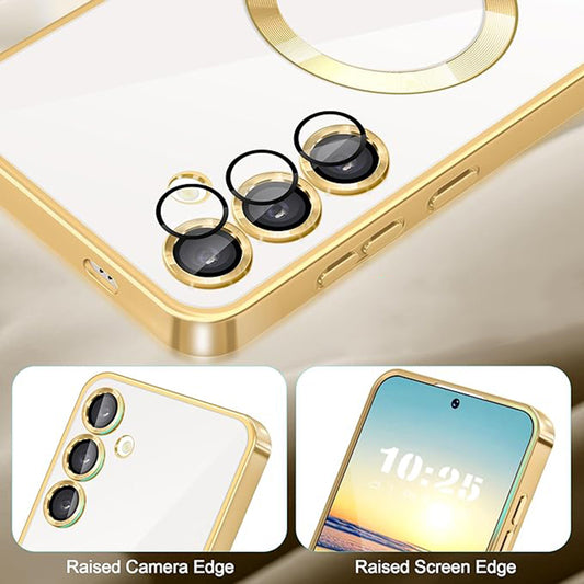 Husa MagSafe pentru Samsung Galaxy A16 5G A166 / A16 4G A165, Techsuit, Luxury Crystal, Roz