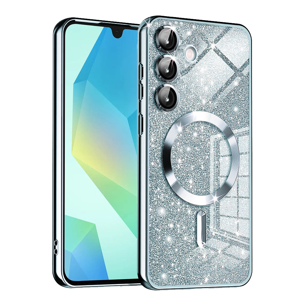Husa MagSafe pentru Samsung Galaxy A16 5G A166 / A16 4G A165, Techsuit, Luxury Glitter, Bleu