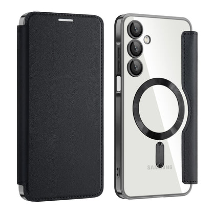 Husa MagSafe pentru Samsung Galaxy A16 5G A166 / A16 4G A165, Techsuit, SmartMag Book, Neagra