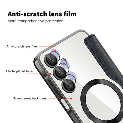 Husa MagSafe pentru Samsung Galaxy A16 5G A166 / A16 4G A165, Techsuit, SmartMag Book, Neagra