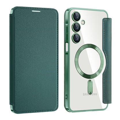 Husa MagSafe pentru Samsung Galaxy A16 5G A166 / A16 4G A165, Techsuit, SmartMag Book, Verde