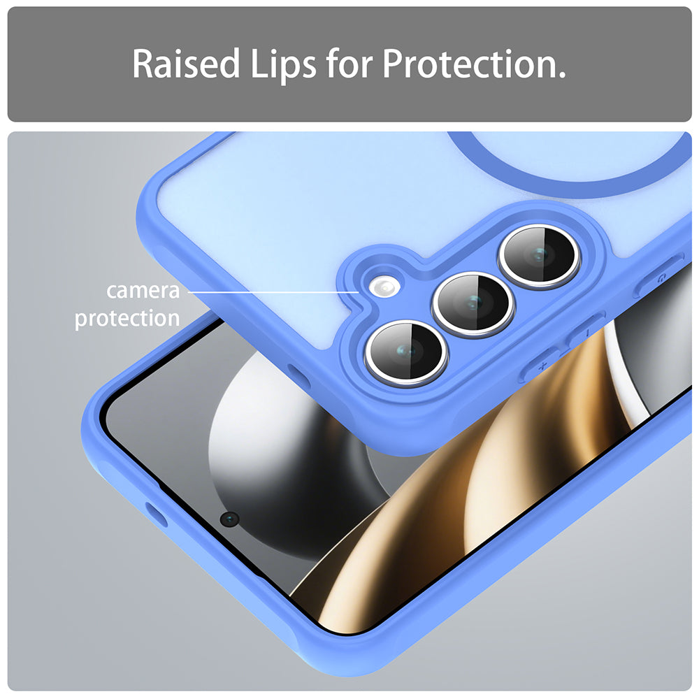 Husa MagSafe pentru Samsung Galaxy A17 5G, Techsuit, HaloFrost II, Albastra