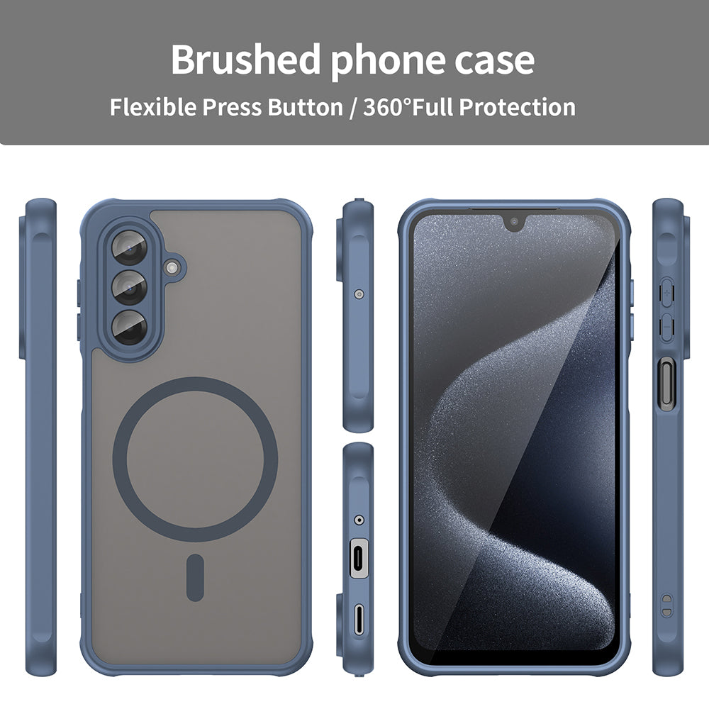 Husa MagSafe pentru Samsung Galaxy A17 5G, Techsuit, HaloFrost II, Bleumarin